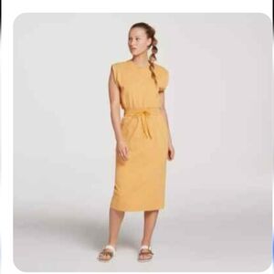 Calia Sherbert Orange Sleeveless Dress 100% Cotton Size Large